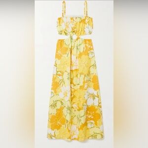 Floral Yellow Maxi Dress